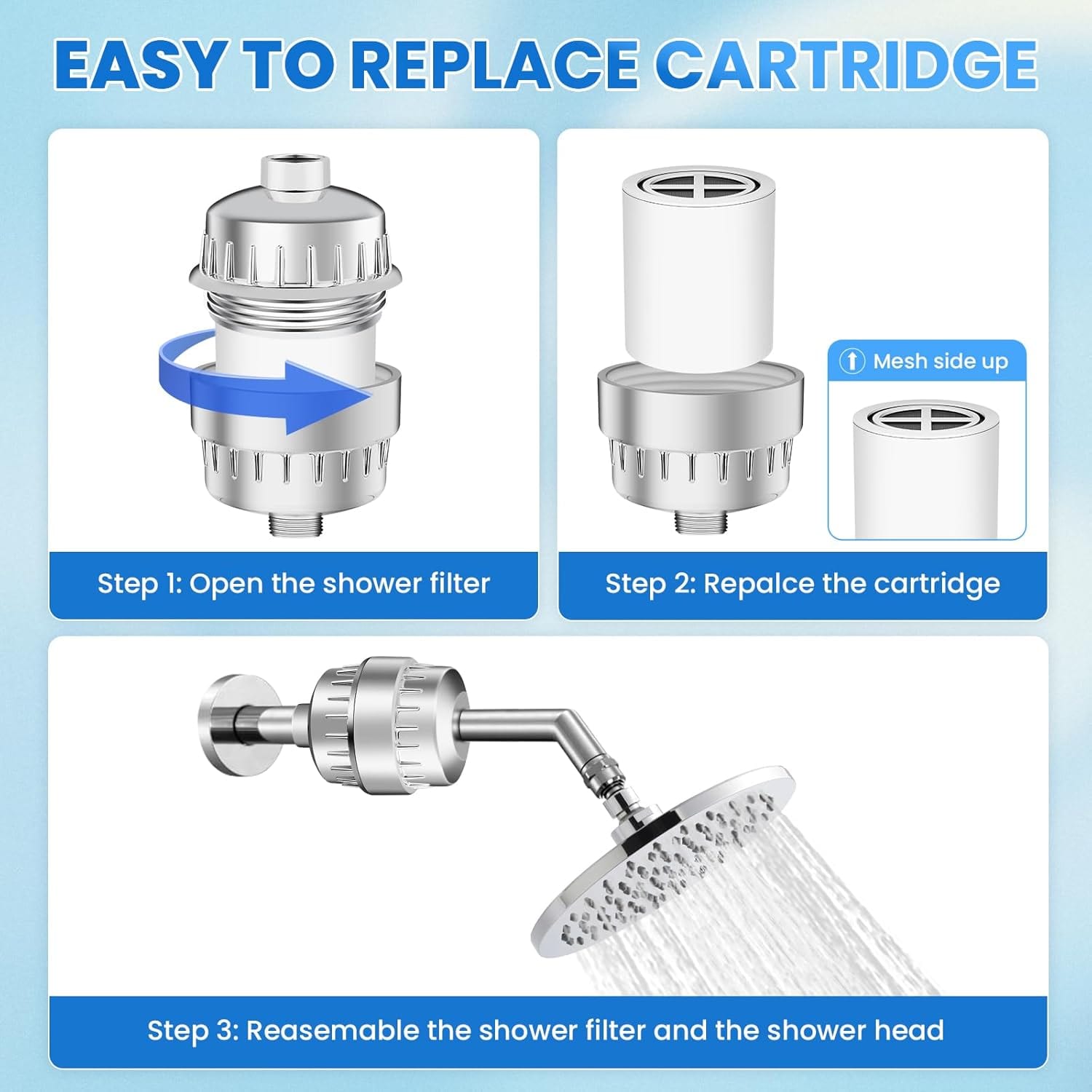 Gallery image for Amazon Product Listing Images for Shower Filter