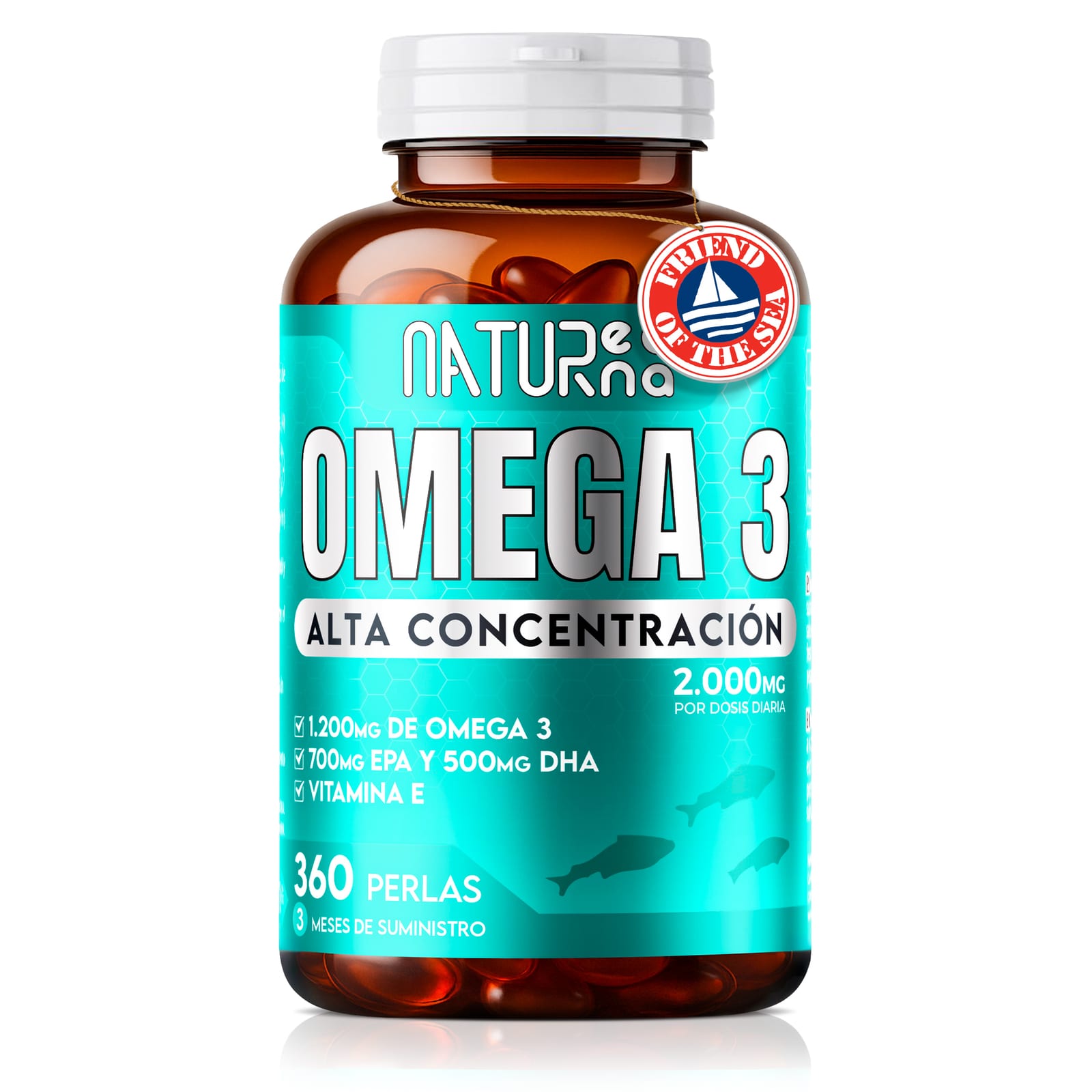 Gallery image for Amazon product listing images for Omega 3 capsules