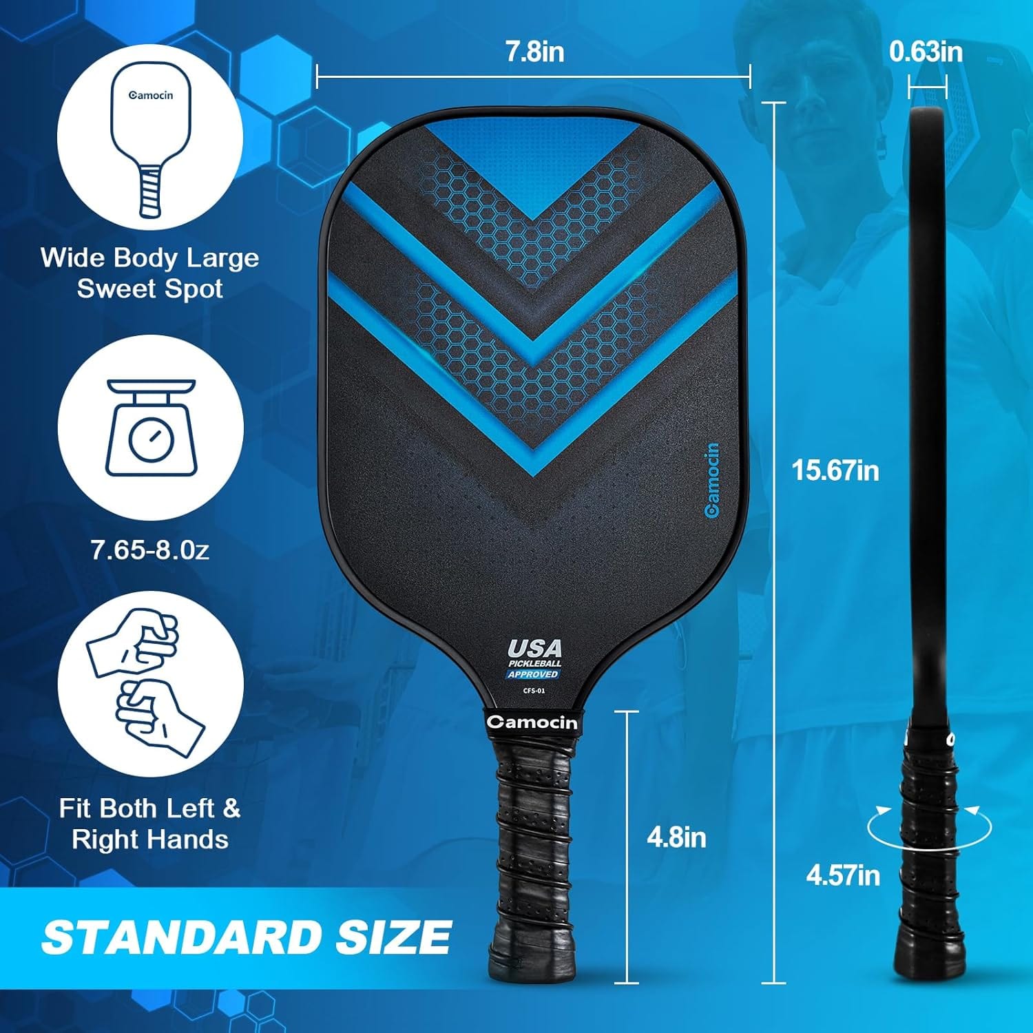Gallery image for Amazon Listing Images for Pickleball Paddles Set
