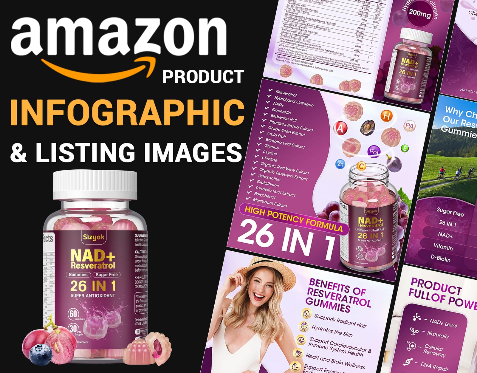 Amazon Listing Images for NAD Supplements