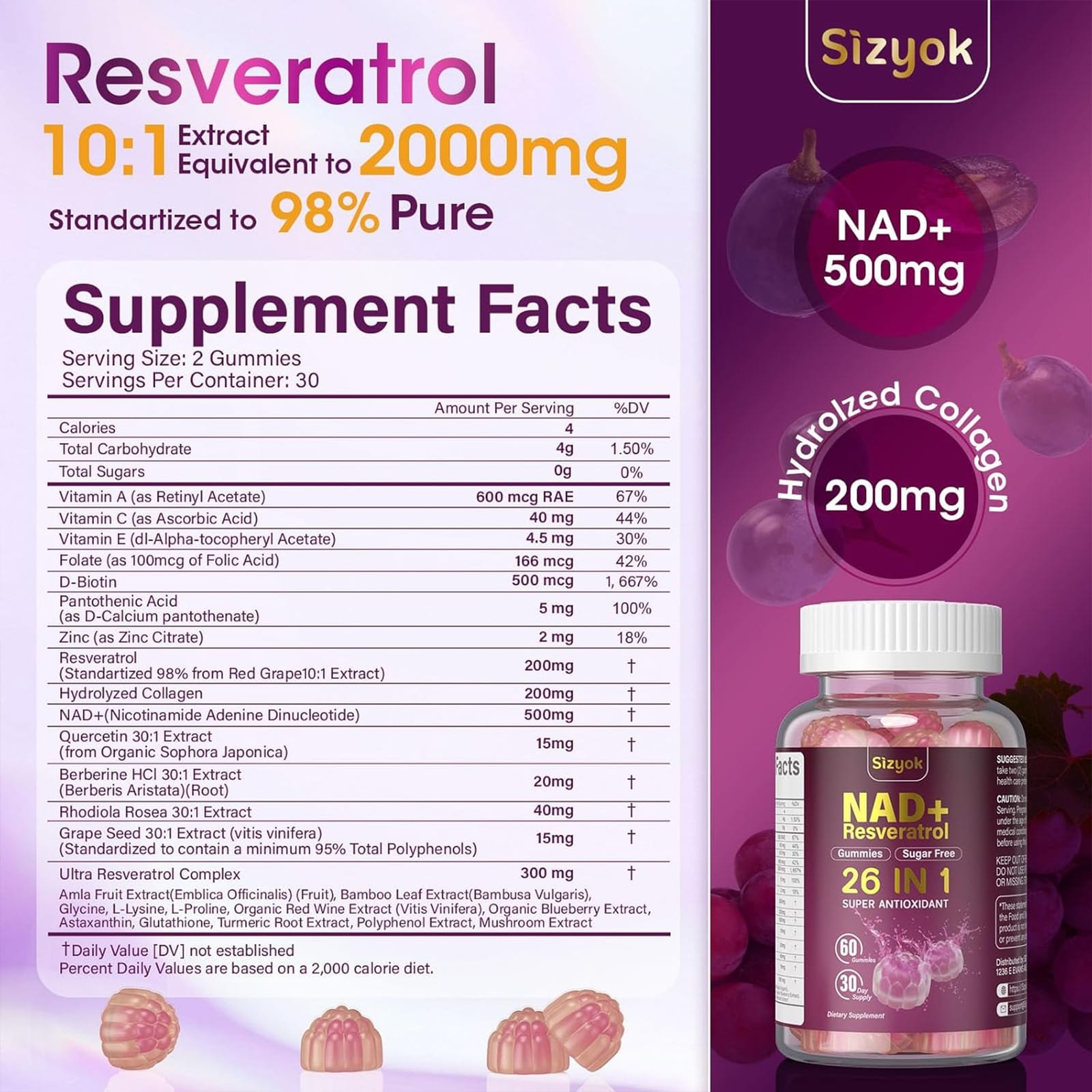 Gallery image for Amazon Listing Images for NAD Supplements