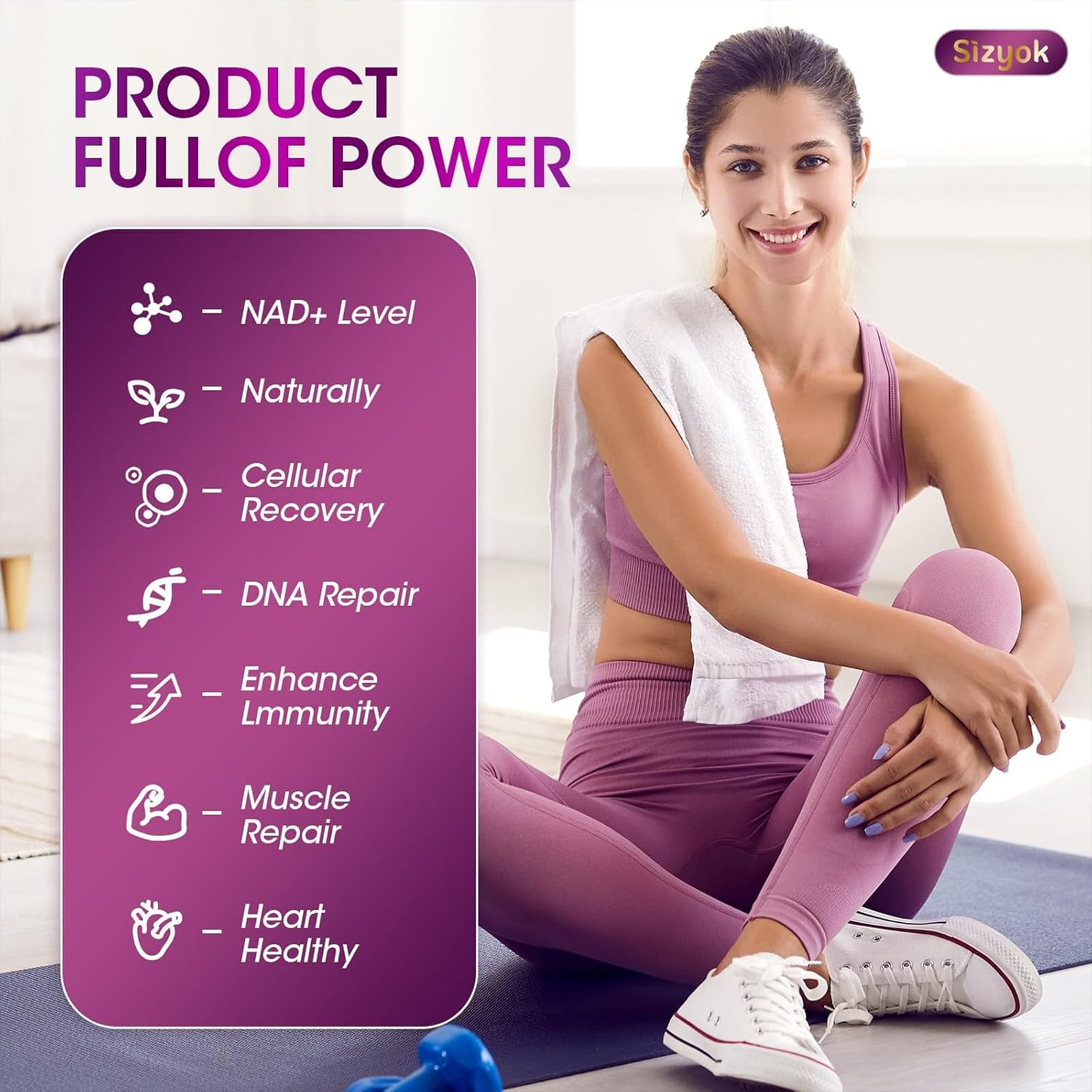 Gallery image for Amazon Listing Images for NAD Supplements
