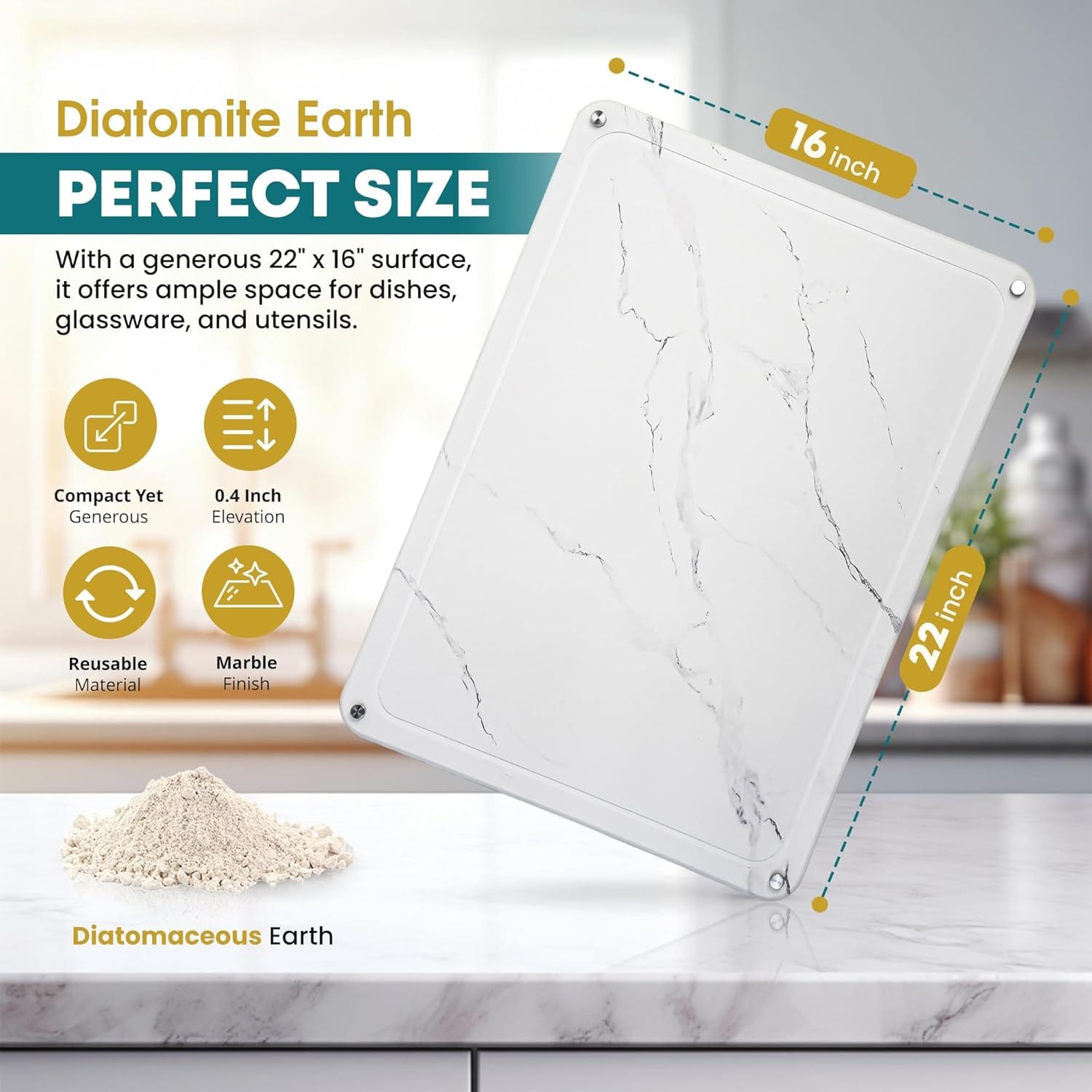 Gallery image for Amazon Listing Images for Stone Drying Mat