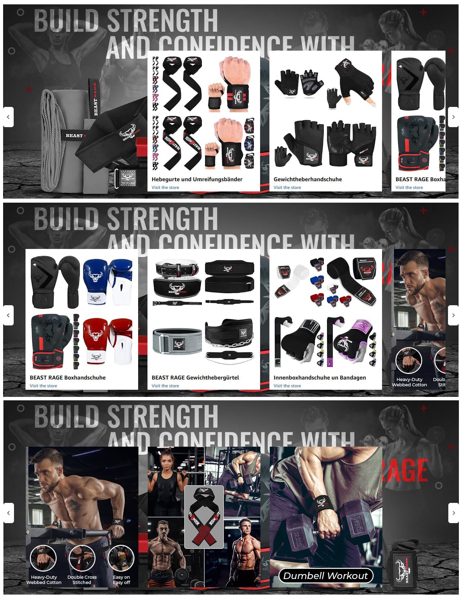 Amazon Brand Story Design for Weight Lifting Belt