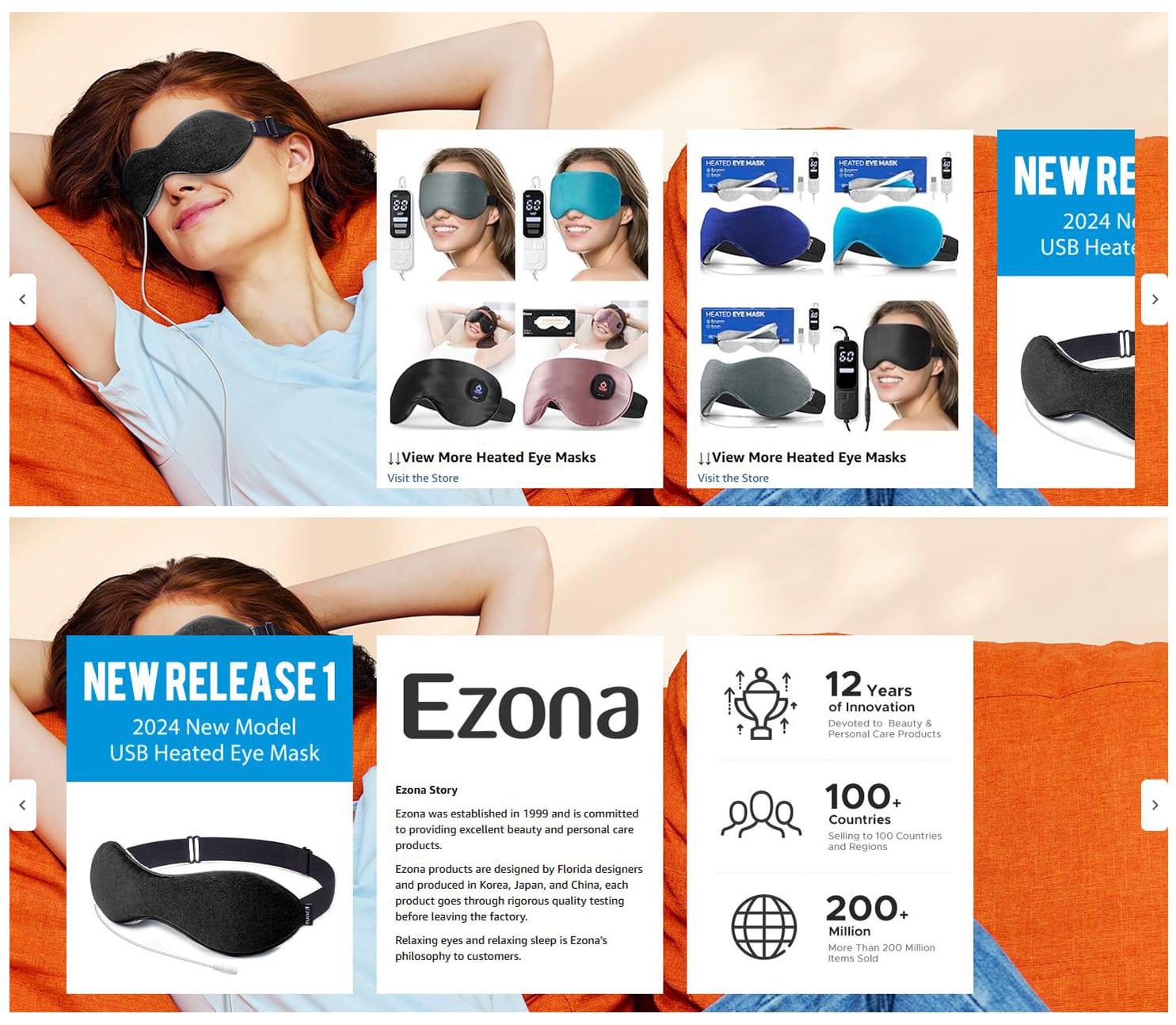 Amazon Brand Story Design for Eye Mask