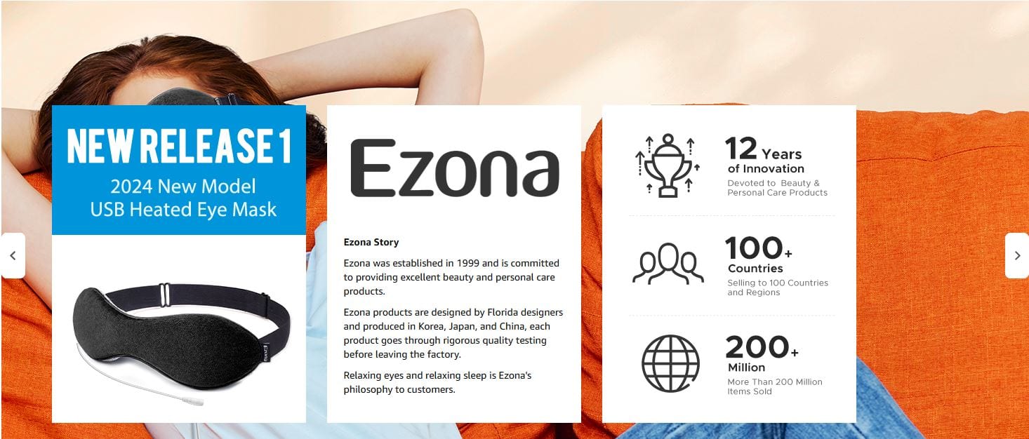 Gallery image for Amazon Brand Story Design for Eye Mask