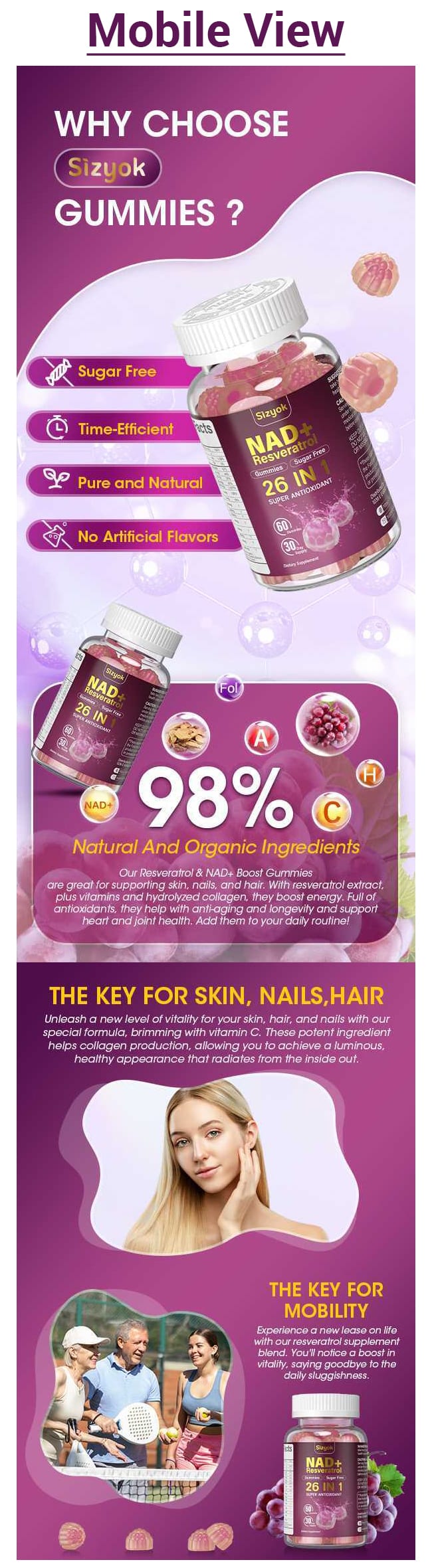 Gallery image for Amazon Premium A+ content design for NAD Supplements
