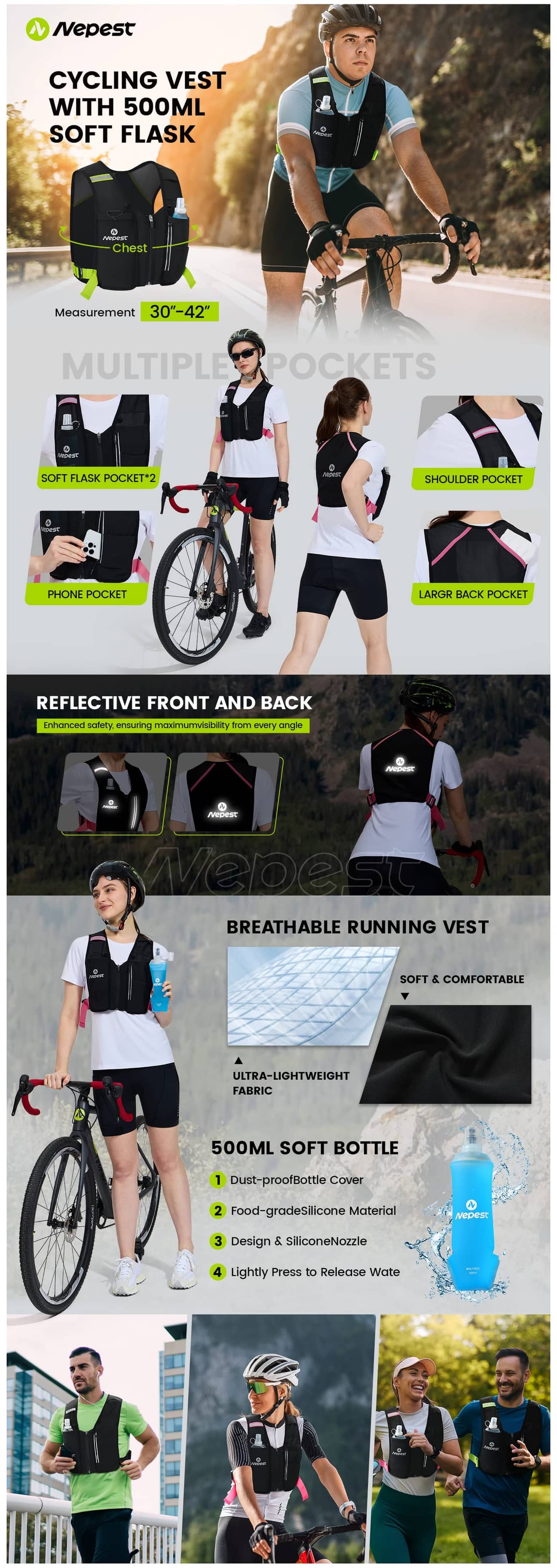 Gallery image for Amazon Premium A+ content design for Running Vest