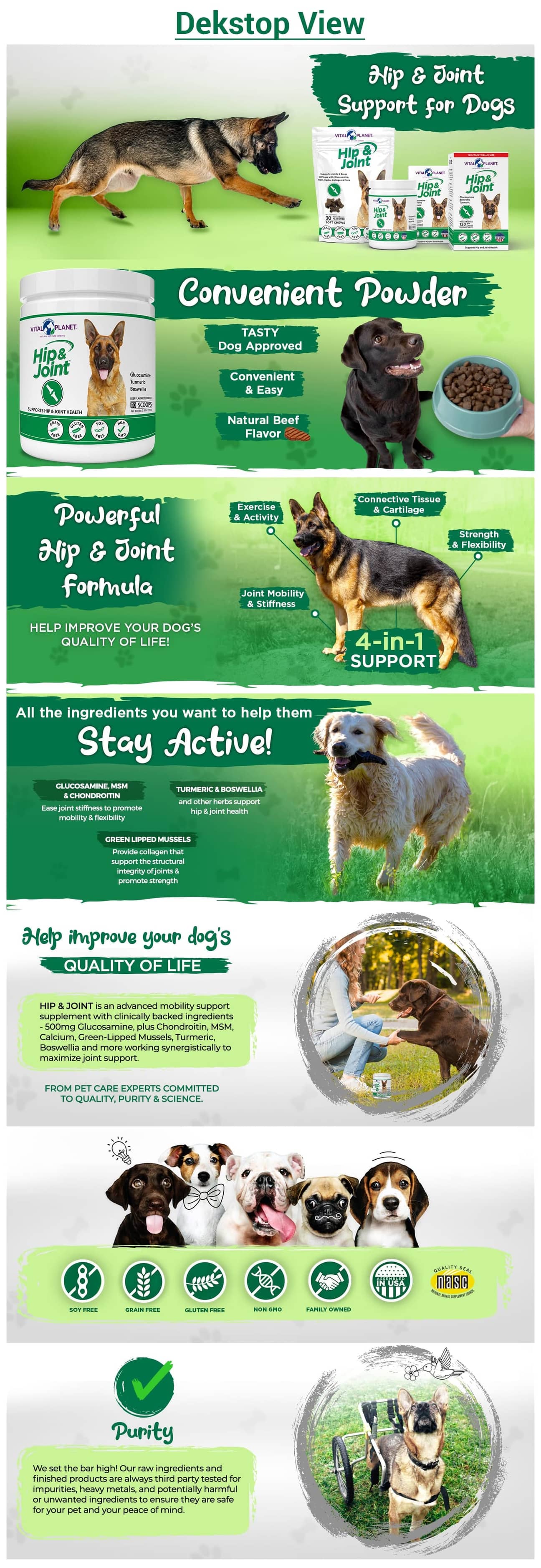 Gallery image for Amazon Premium A+ content design for Dog Supplement 