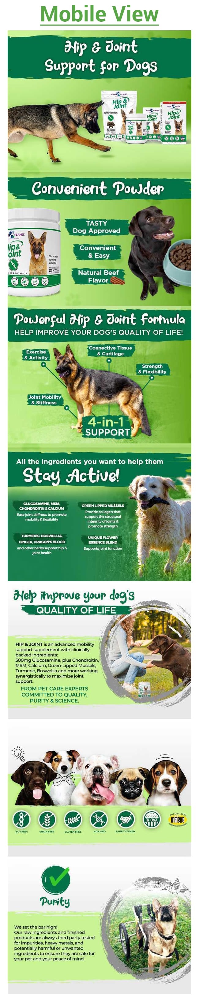 Gallery image for Amazon Premium A+ content design for Dog Supplement 