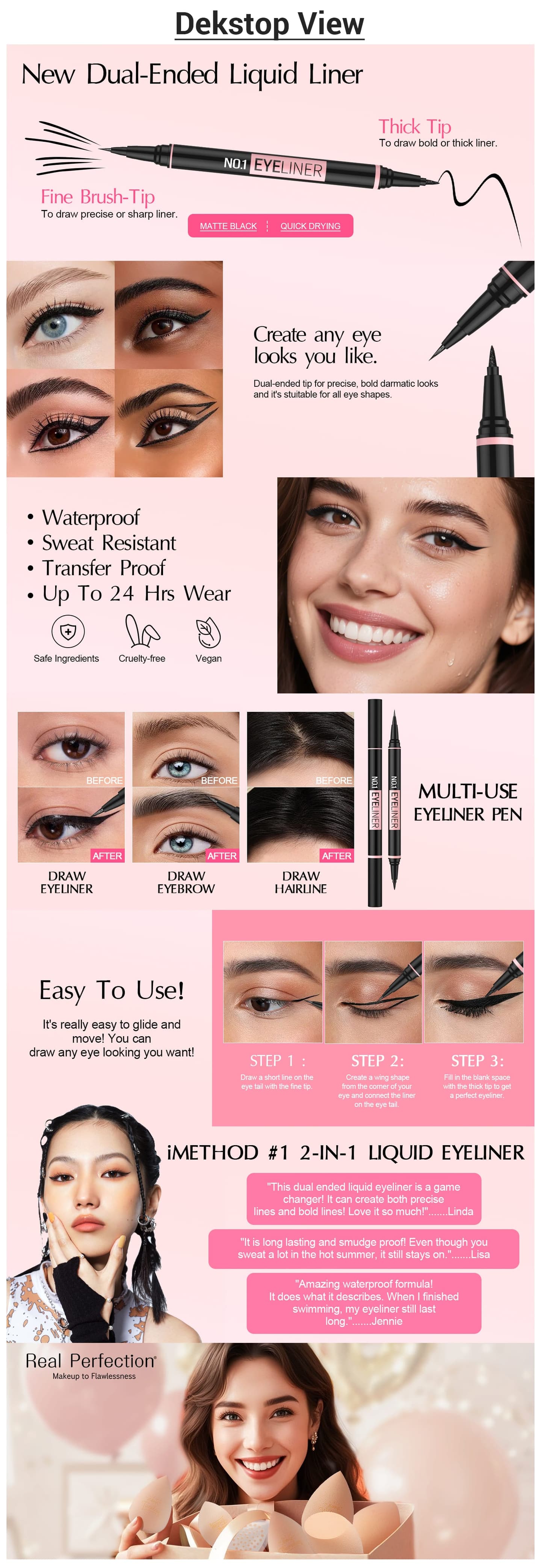 Gallery image for Amazon Premium A+ content design for Liquid Eyeliner