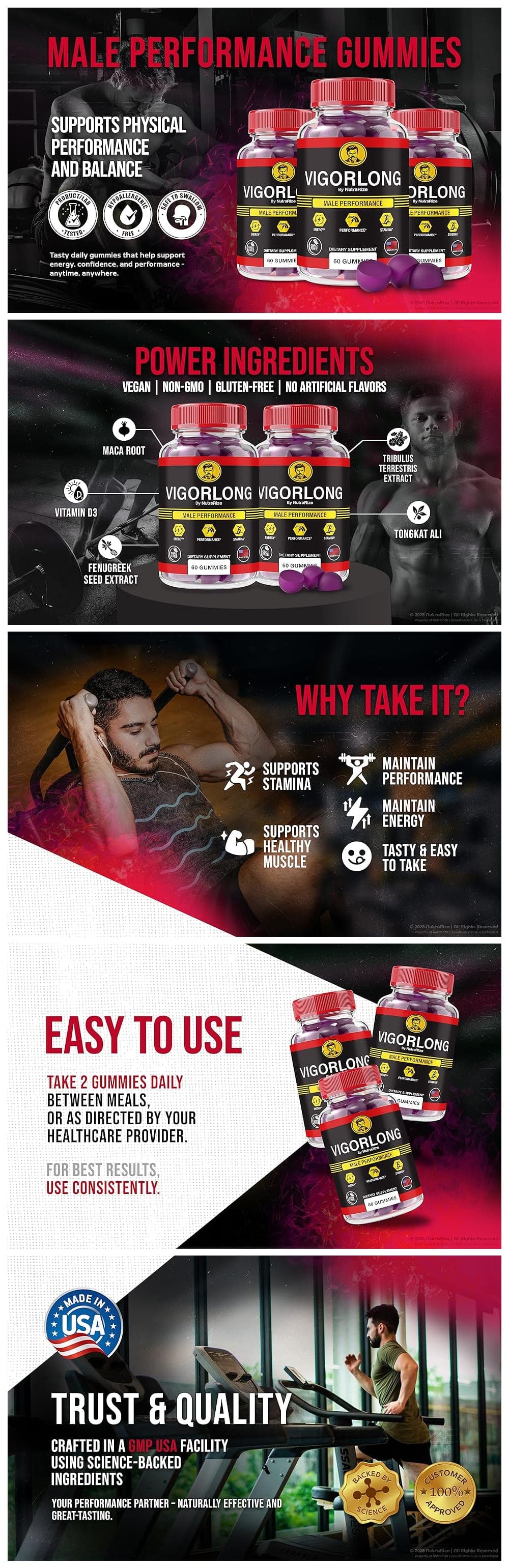 Gallery image for Amazon A+ content design for VigorLong Gummies
