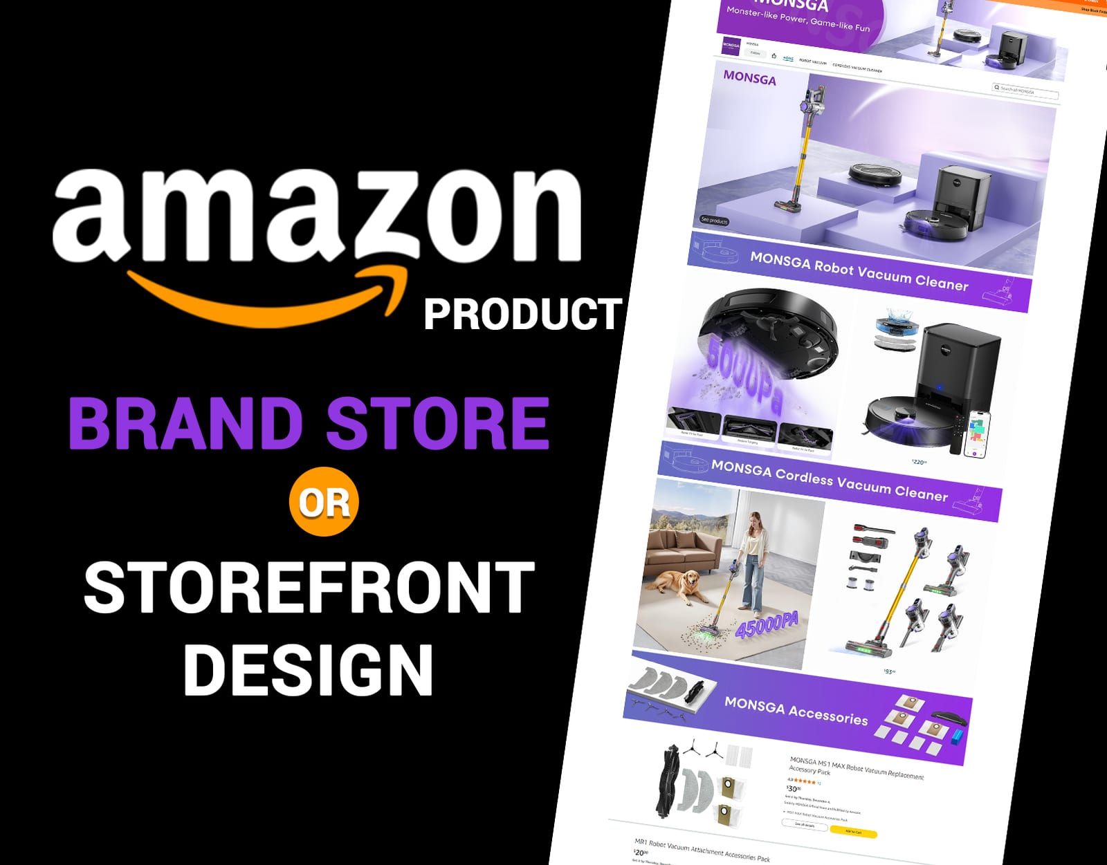 Amazon Brand Store or Storefront Design for Home Accessories