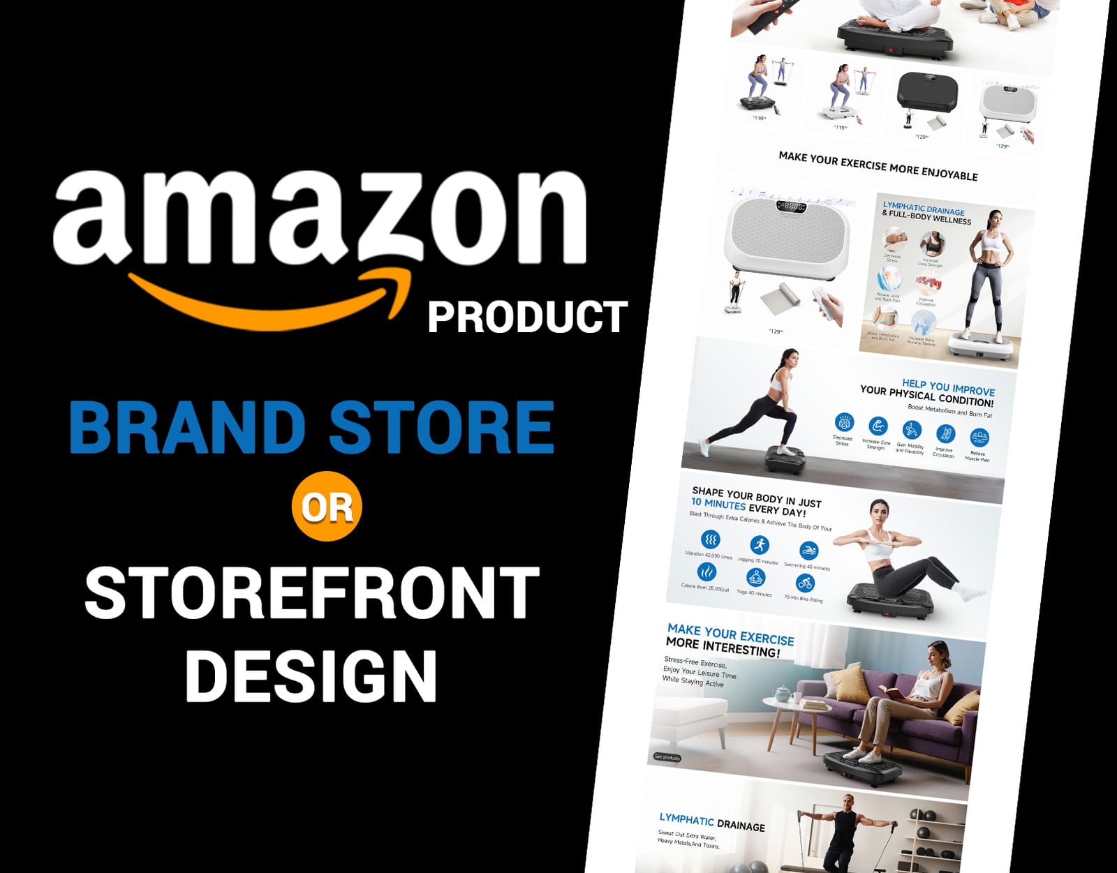 Amazon Brand Store or Storefront Design for Fitness Equipment