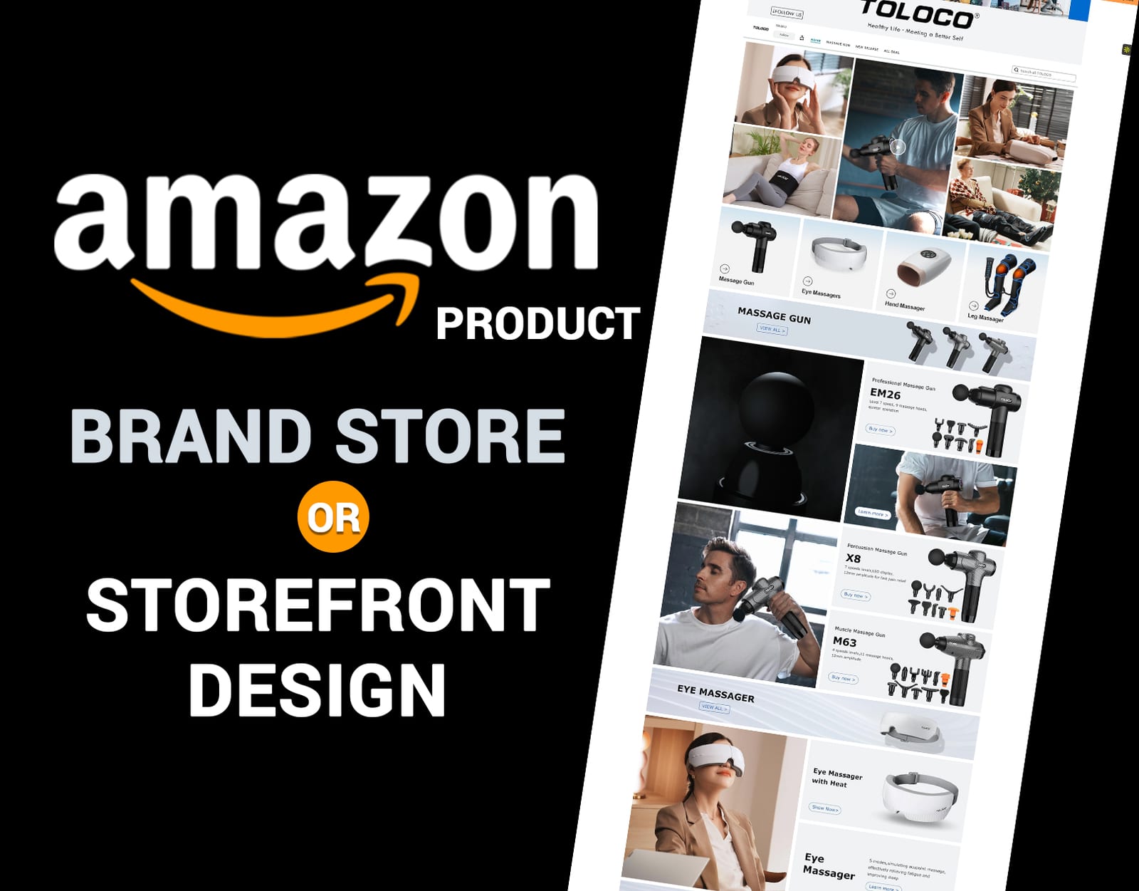 Amazon Brand Store or Storefront Design for Wellness & Relaxation