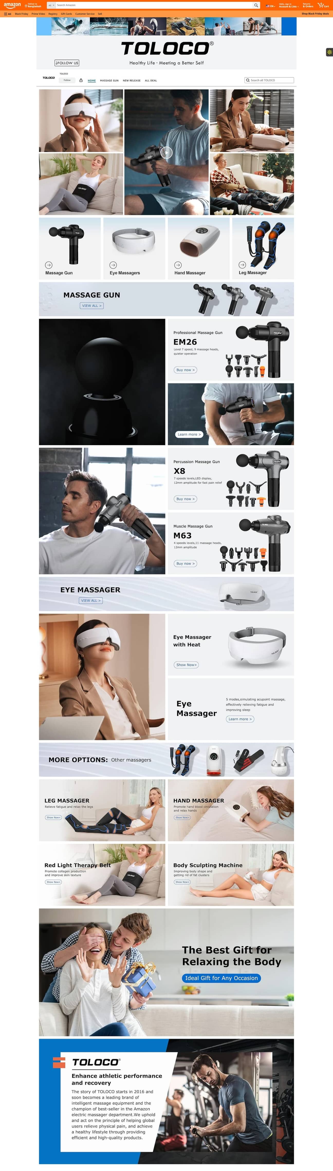 Gallery image for Amazon Brand Store or Storefront Design for Wellness & Relaxation