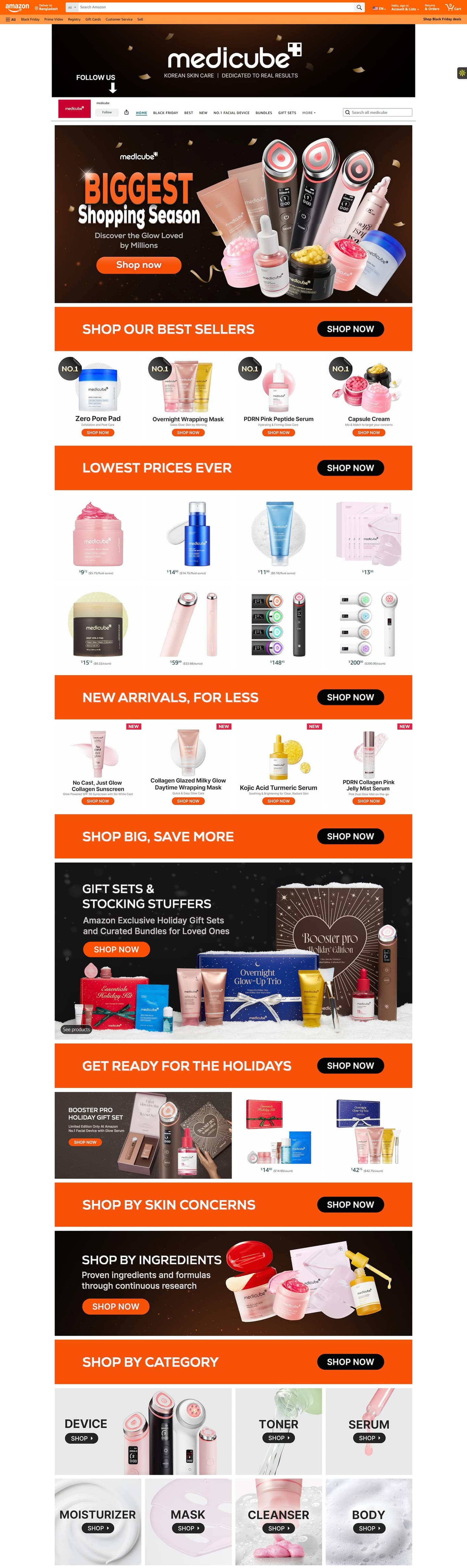 Gallery image for Amazon Brand Store or Storefront Design for Beauty & Skincare Device